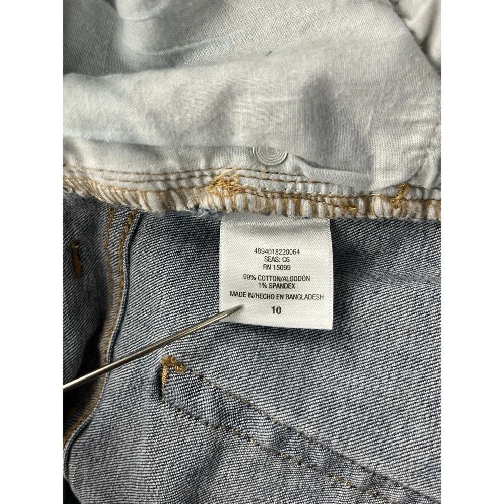 R1893 Women's Denim Bootcut Stretch Distressed Blue Light Wash Jeans Size 10